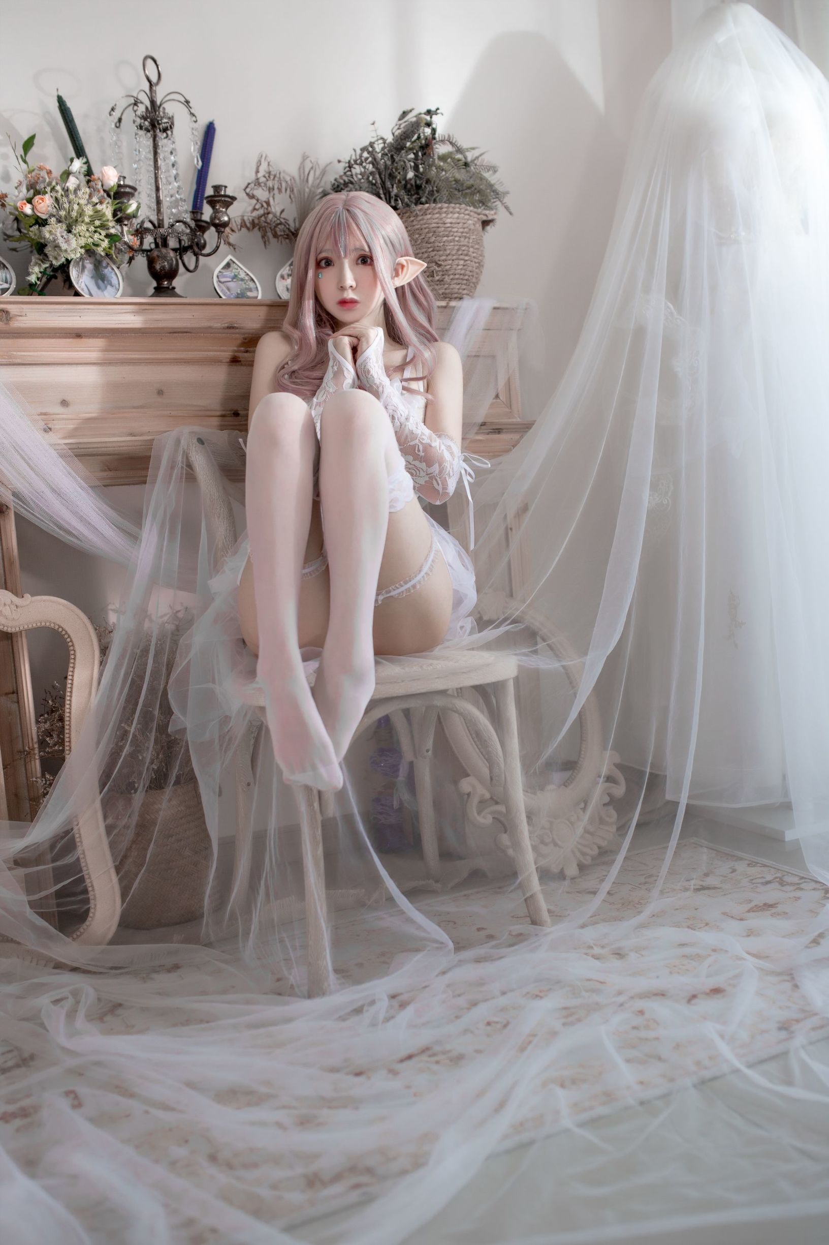 [Cosplay写真]疯猫ss纯白精灵插图4